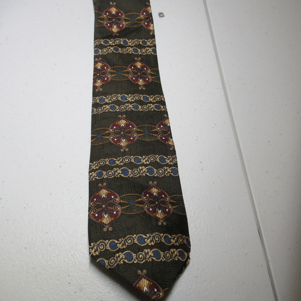 Sage green old school pattern Arden Cravats Tie